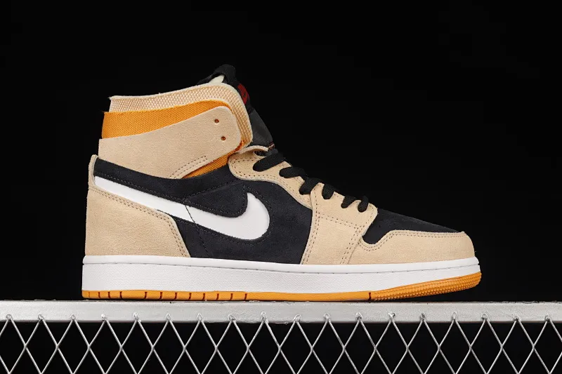 All categories Air Jordan Jordan series basketball shoes Air Jordan 1 High Air Jordan 1 Zoom CMFT AJ1 Joe 1 white, black and yellow color matching CT0978-200